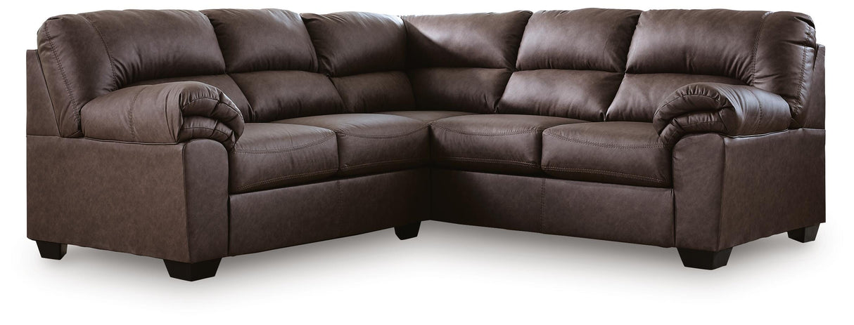WillowBend Umber 2-Piece Sectional from Ashley Furniture - Luna Furniture