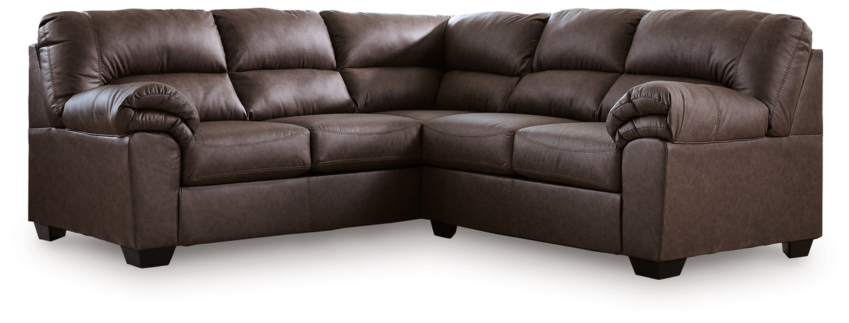 WillowBend Umber 2-Piece Sectional from Ashley Furniture - Luna Furniture