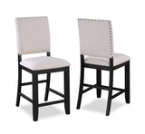 Regent Charcoal Black Counter Height Chair, Set of 2