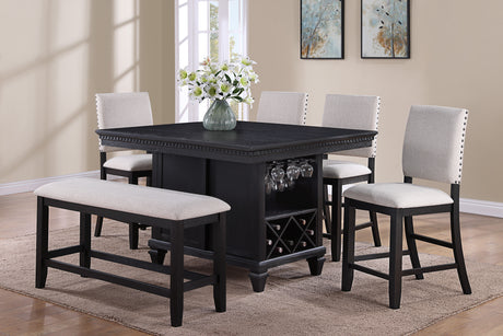 Regent Charcoal Black Counter Height Table