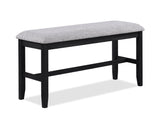 Buford Charcoal Black/Light Gray Counter Height Dining Bench