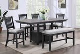 Buford Charcoal Black/Light Gray Counter Height Table