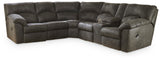 Tambo Pewter 2-Piece Sectional with Recliner from Ashley - Luna Furniture