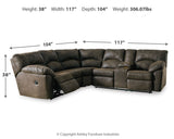 Tambo Canyon 2-Piece Reclining Sectional from Ashley - Luna Furniture