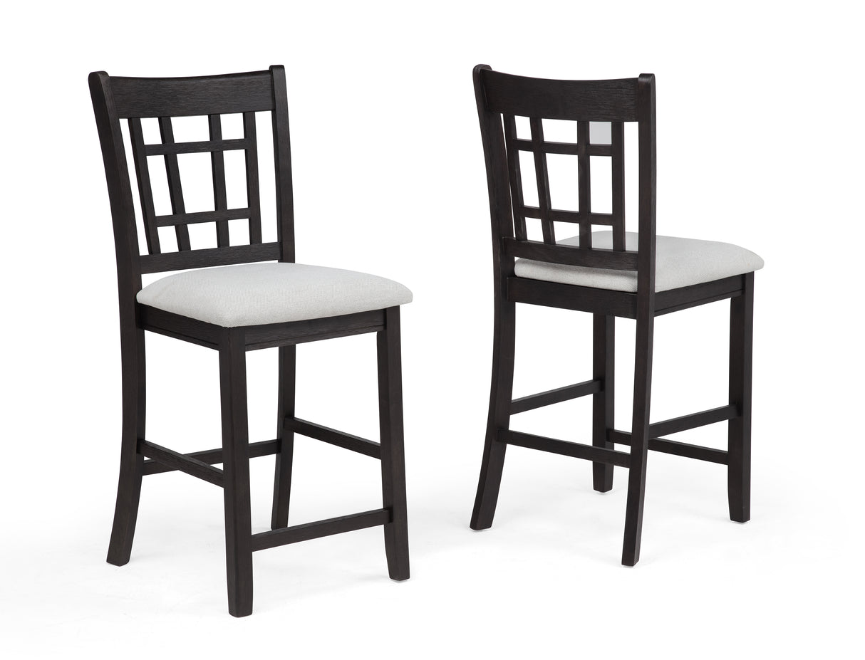 Hartwell Charcoal Counter Height Chair, Set of 2 from Crown Mark - Luna Furniture