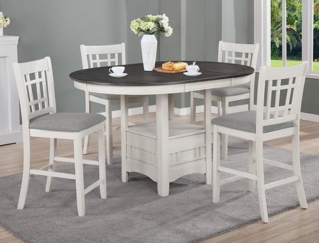 Hartwell Chalk Gray Counter Height Table from Crown Mark - Luna Furniture