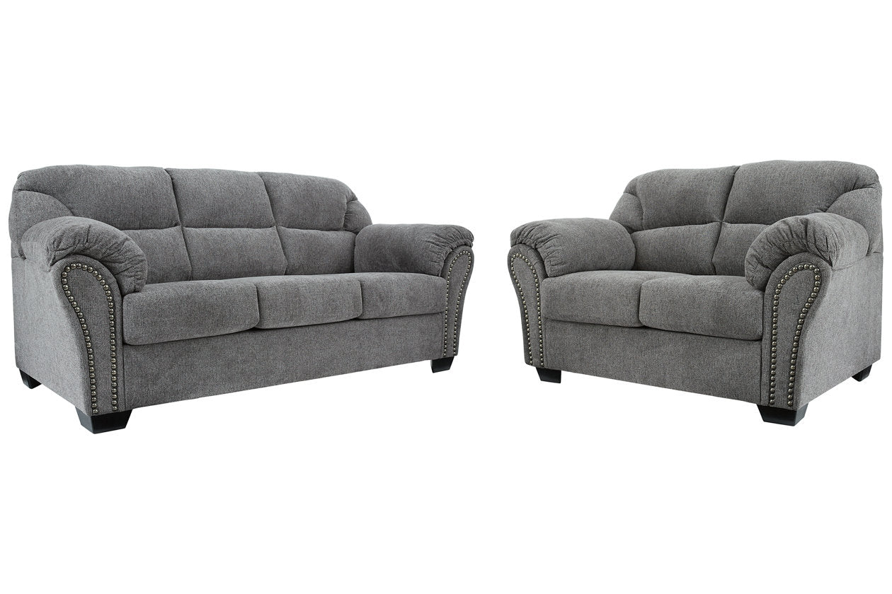 Allmaxx Pewter Sofa and Loveseat from Ashley Furniture - Luna Furniture