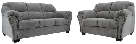Allmaxx Pewter Sofa and Loveseat from Ashley Furniture - Luna Furniture