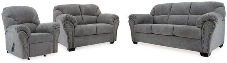 Allmaxx Pewter Sofa, Loveseat and Recliner from Ashley Furniture - Luna Furniture