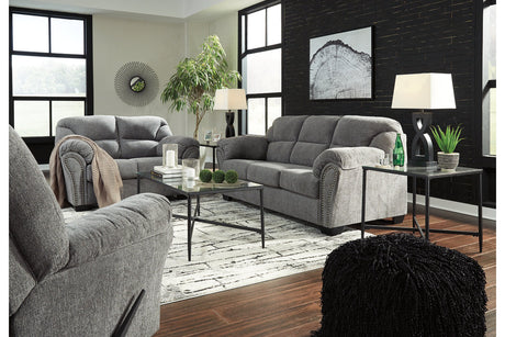 Allmaxx Pewter Sofa, Loveseat and Recliner from Ashley Furniture - Luna Furniture