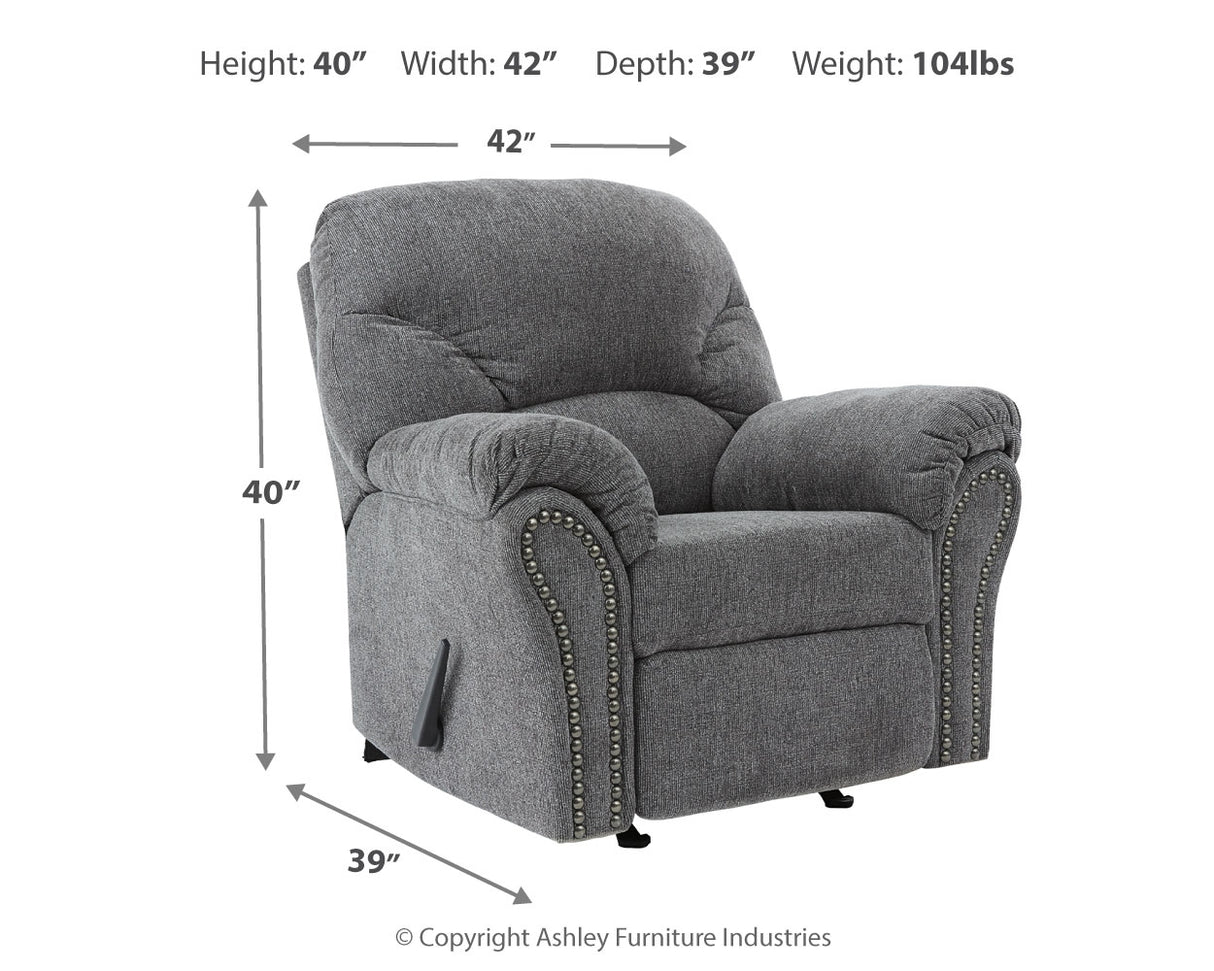 Allmaxx Pewter Recliner from Ashley Furniture - Luna Furniture