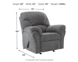 Allmaxx Pewter Recliner from Ashley Furniture - Luna Furniture