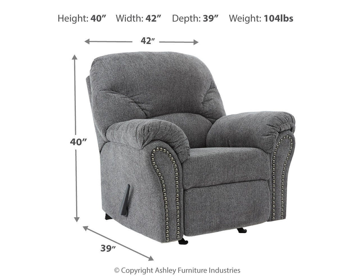 Allmaxx Pewter Recliner from Ashley Furniture - Luna Furniture