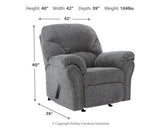 Allmaxx Pewter Recliner from Ashley Furniture - Luna Furniture
