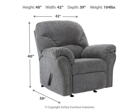 Allmaxx Pewter Recliner from Ashley Furniture - Luna Furniture