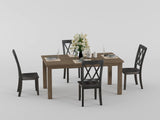 Janina Natural/White 5-Piece Dining Set from Homelegance - Luna Furniture