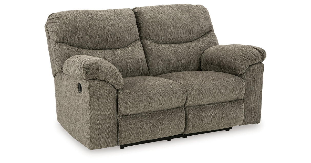Alphons Putty Reclining Loveseat from Ashley - Luna Furniture