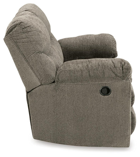 Alphons Putty Reclining Loveseat from Ashley - Luna Furniture