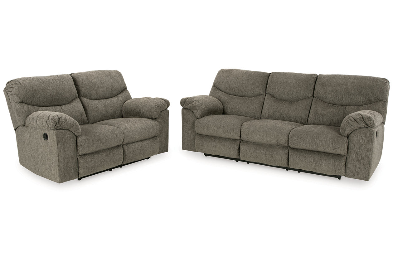 Alphons Putty Reclining Sofa and Loveseat from Ashley - Luna Furniture