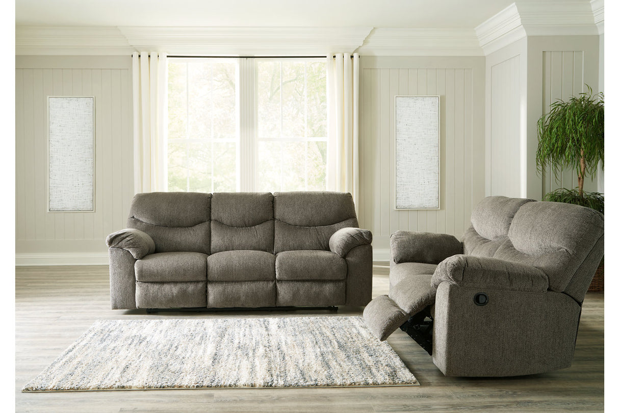 Alphons Putty Reclining Sofa and Loveseat from Ashley - Luna Furniture