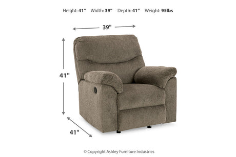 Alphons Putty Reclining Sofa, Loveseat and Recliner from Ashley - Luna Furniture
