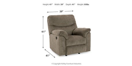 Alphons Sofa, Loveseat and Recliner in Putty from Ashley - Luna Furniture