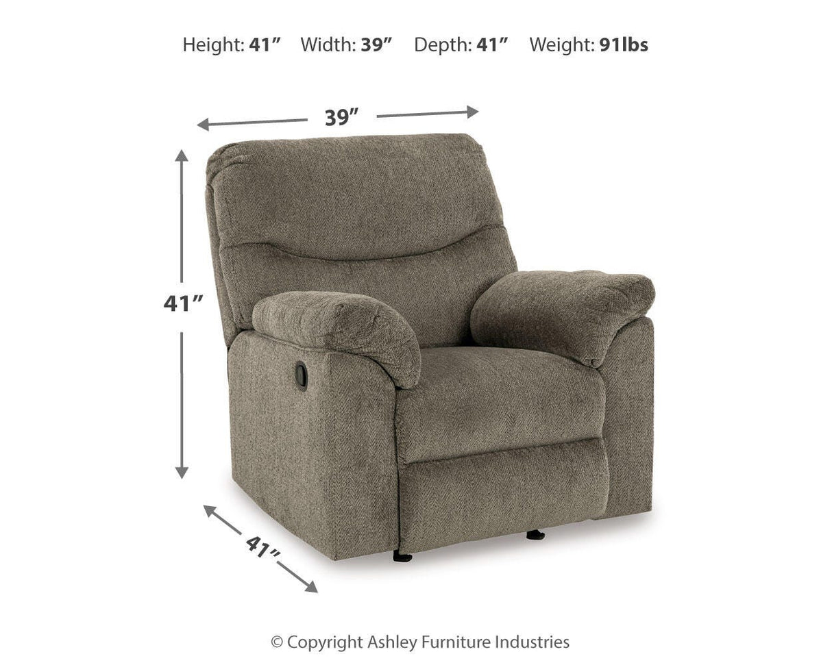Alphons Putty Recliner from Ashley - Luna Furniture