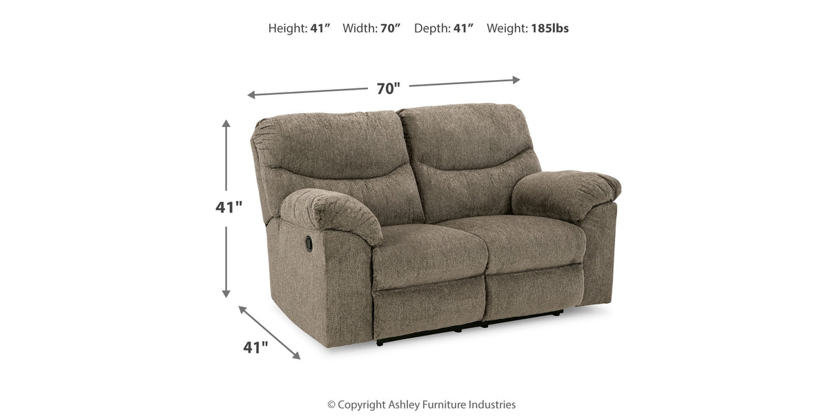 Alphons Sofa, Loveseat and Recliner in Putty