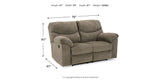 Alphons Sofa, Loveseat and Recliner in Putty
