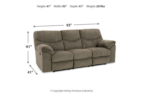 Alphons Putty Reclining Sofa, Loveseat and Recliner from Ashley - Luna Furniture