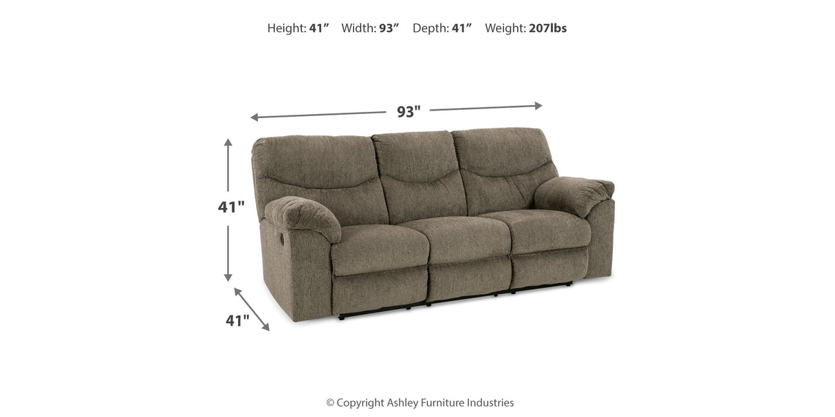 Alphons Sofa, Loveseat and Recliner in Putty