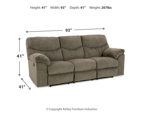 Alphons Putty Reclining Sofa, Loveseat and Recliner from Ashley - Luna Furniture