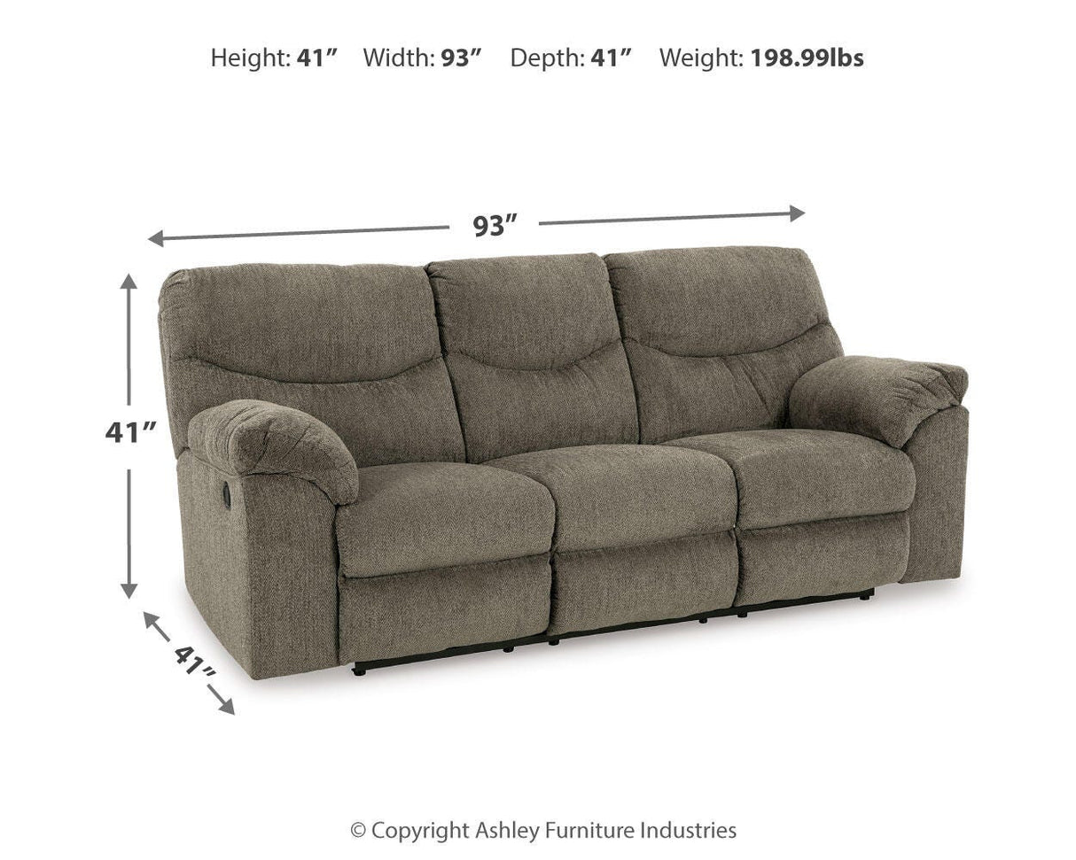 Alphons Putty Reclining Sofa from Ashley - Luna Furniture