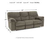 Alphons Putty Reclining Sofa from Ashley - Luna Furniture