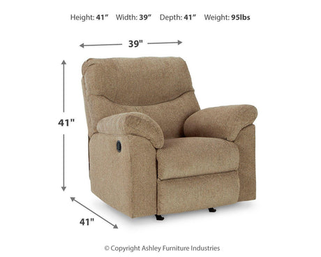 Alphons Briar Reclining Sofa, Loveseat and Recliner from Ashley - Luna Furniture