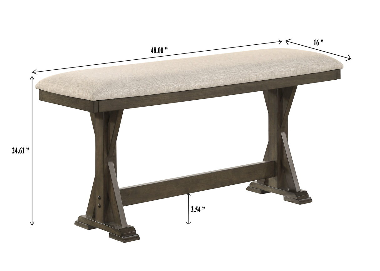 Lloyd Brown/Oat Counter Height Bench