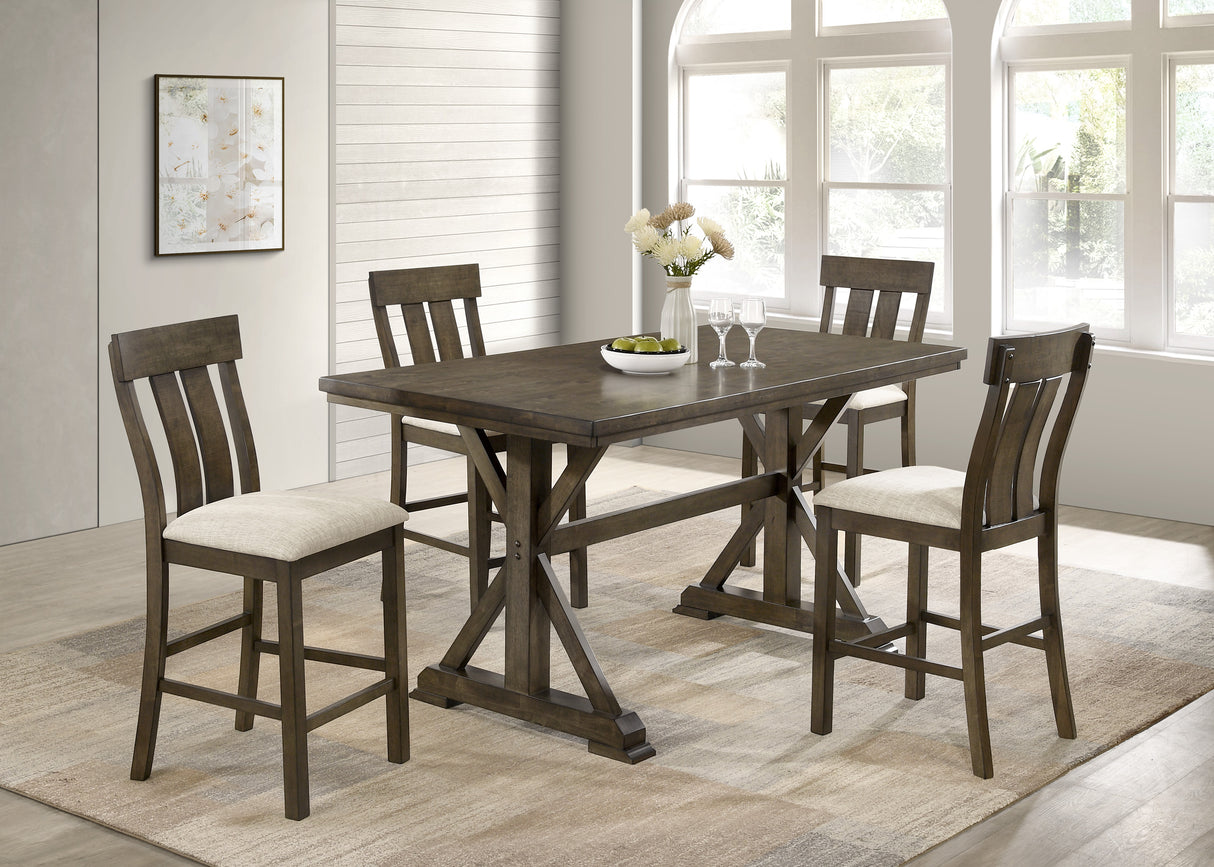Lloyd Brown Rustic Counter Height Set