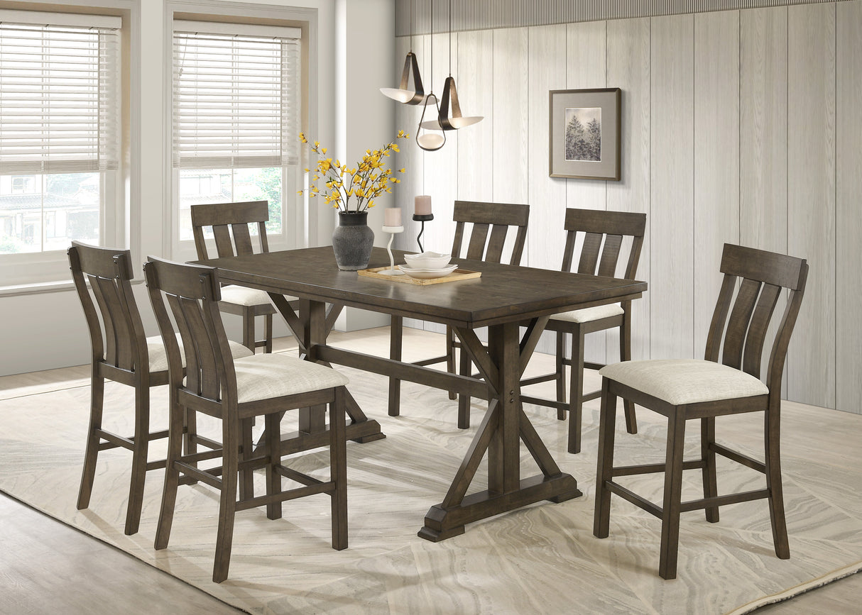 Lloyd Brown Rustic Counter Height Set