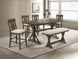 Lloyd Brown/Oat Counter Height Bench