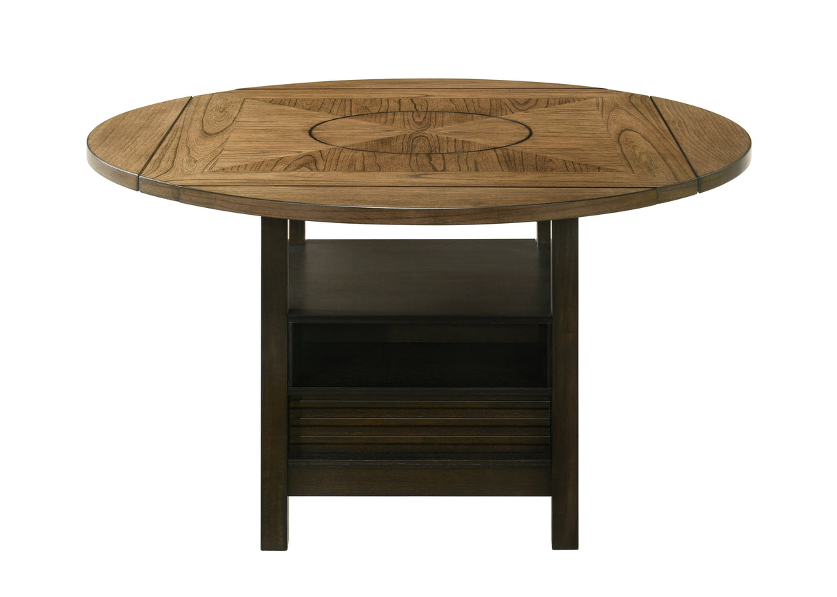 Oakly Brown Round/Square Counter Height Table