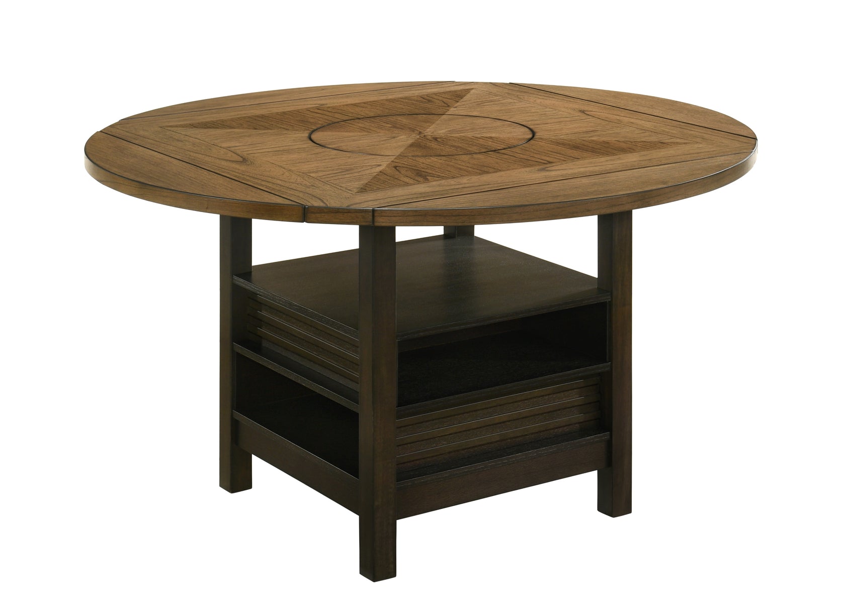 Oakly Brown Round/Square Counter Height Table from Crown Mark - Luna Furniture