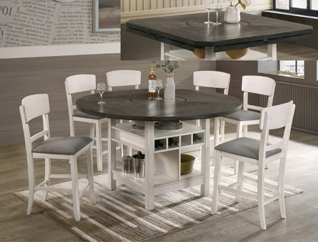 Conner Chalk/Gray Counter Height Chair, Set of 2 from Crown Mark - Luna Furniture