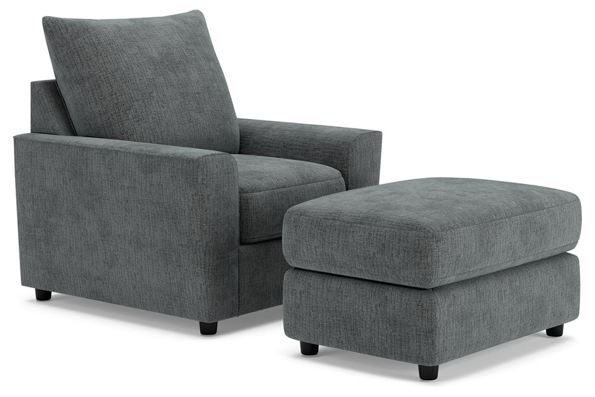 Stairatt Gravel Chair and Ottoman from Ashley - Luna Furniture