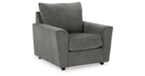 Stairatt Sofa, Loveseat, Chair and Ottoman in Gravel from Ashley Furniture - Luna Furniture