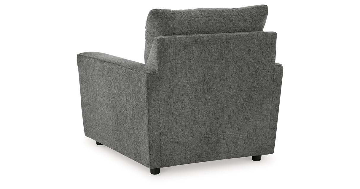 Stairatt Sofa, Loveseat, Chair and Ottoman in Gravel from Ashley Furniture - Luna Furniture