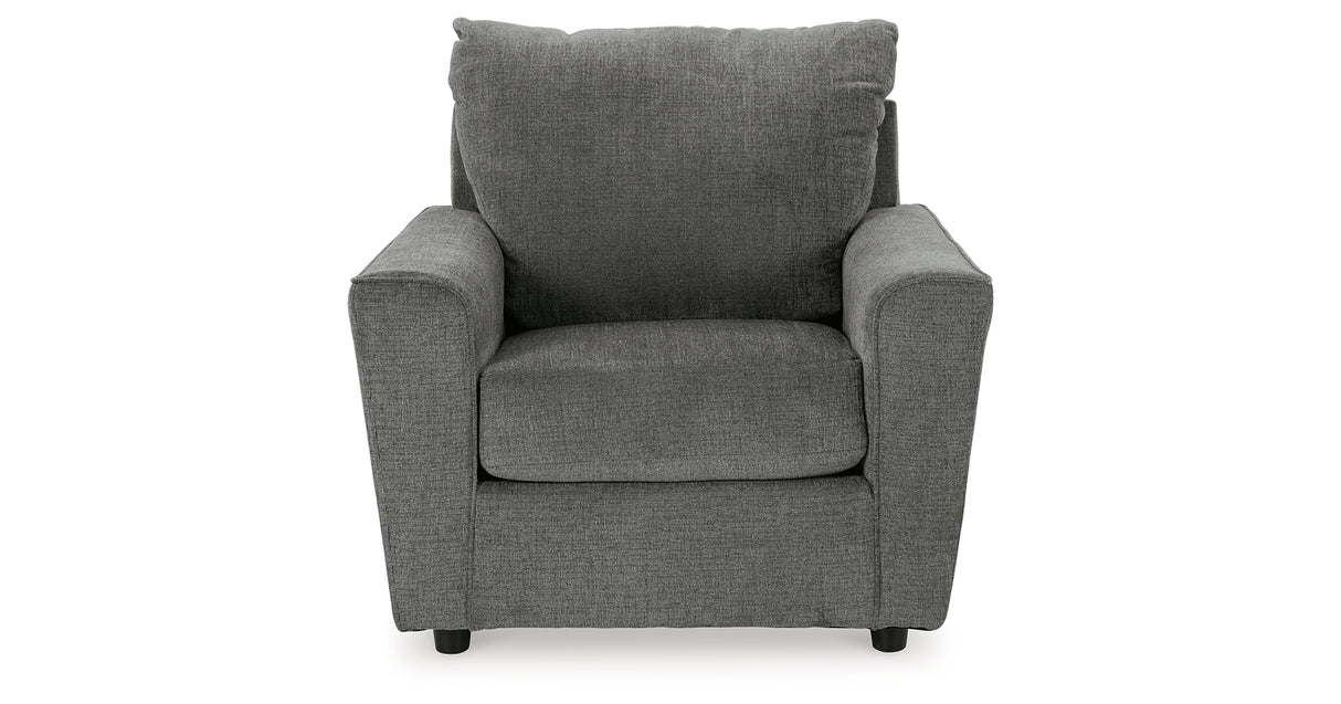 Stairatt Chair and Ottoman in Gravel from Ashley - Luna Furniture