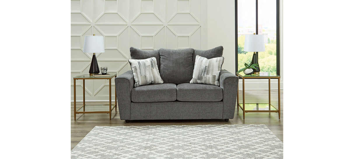 Stairatt Gravel Loveseat from Ashley - Luna Furniture