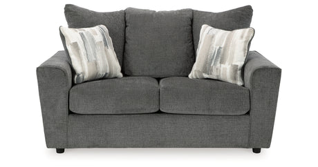Stairatt Gravel Loveseat from Ashley - Luna Furniture