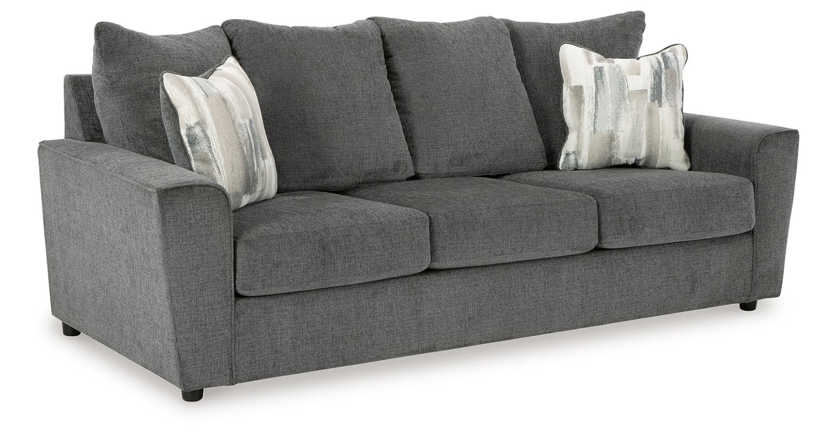 Stairatt Sofa, Loveseat, Chair and Ottoman in Gravel from Ashley Furniture - Luna Furniture