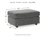 Stairatt Gravel Ottoman from Ashley - Luna Furniture